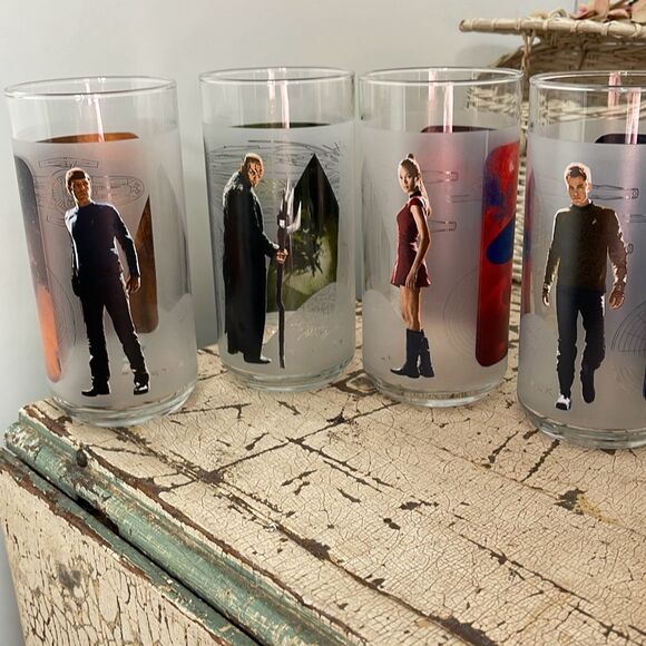 Set of 4 Star Trek glasses , Paramount promotional, Burger King 2008. - Picture 3 of 8